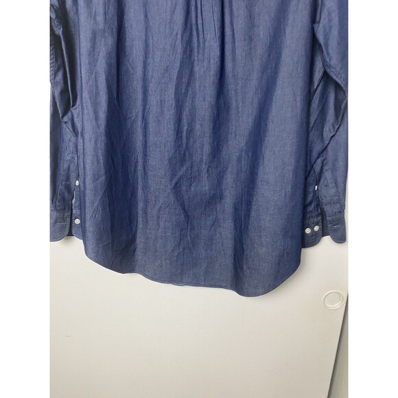 Ralph Lauren Button-Down Long Sleeve Blue Classic Fit Shirt Men's Size L  34/35 - Picture 12 of 14
